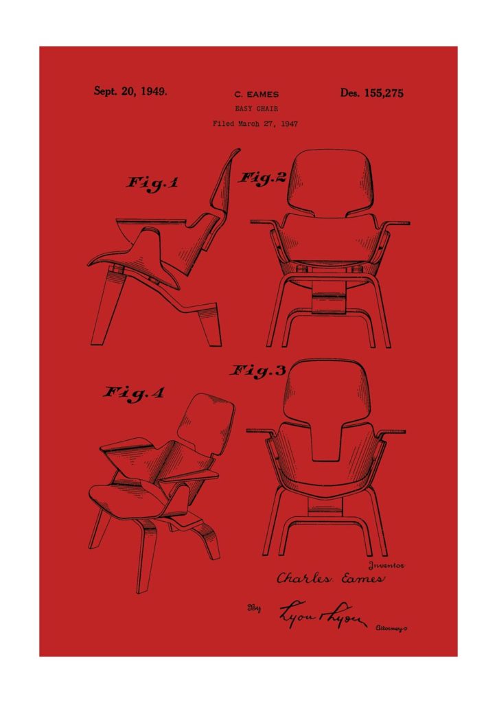 eames easy chair poster