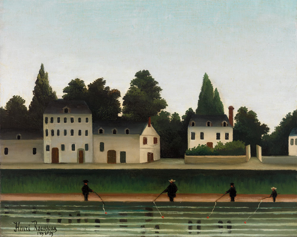 Landscape & Four Fishermen - Henri Rousseau