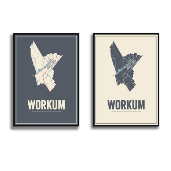 Workum poster kaart
