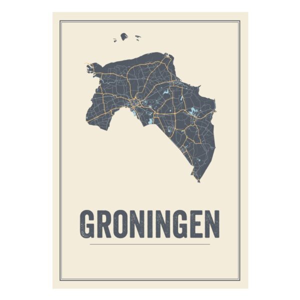 Groningen poster kaart