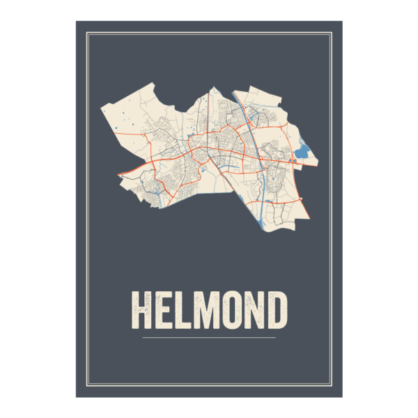 Helmond plattegrond poster
