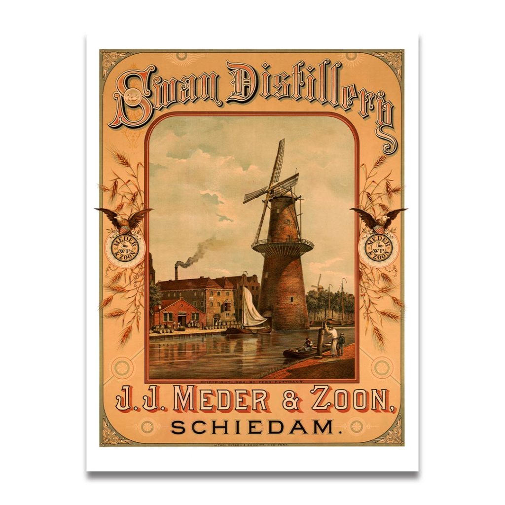 Swan Distillery advertising poster