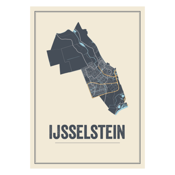 poster kaart van Ijsselstein, Utrecht