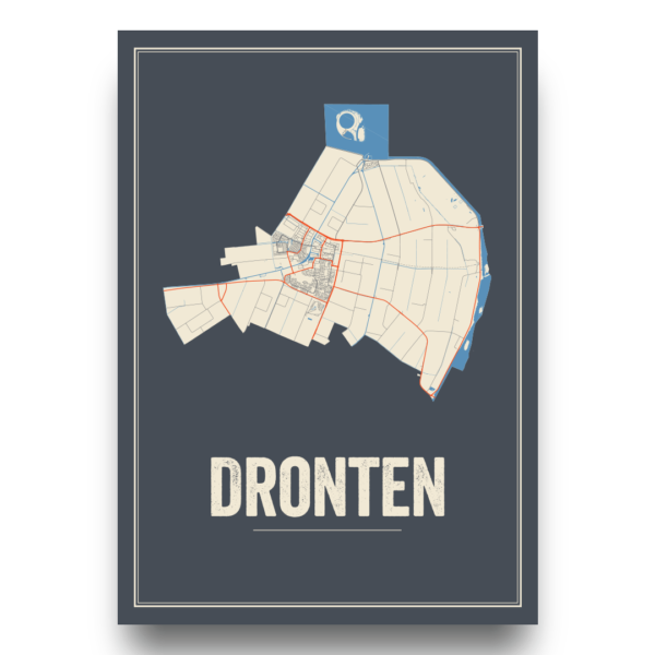 Dronten stadskaart poster