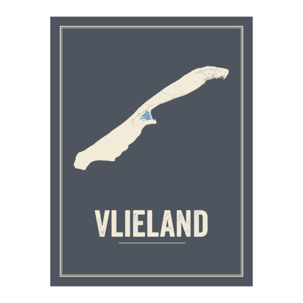Vlieland poster kaart