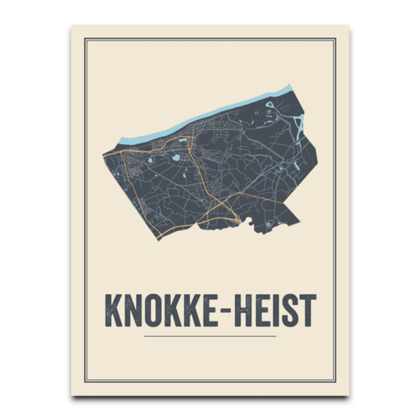 Knokke-Heist citymap poster
