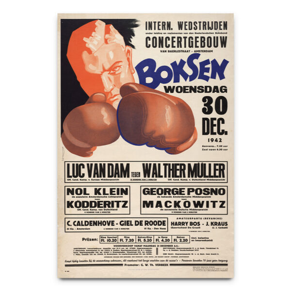 Boksen poster vintage