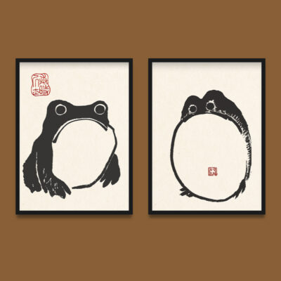 Japanese frog prints