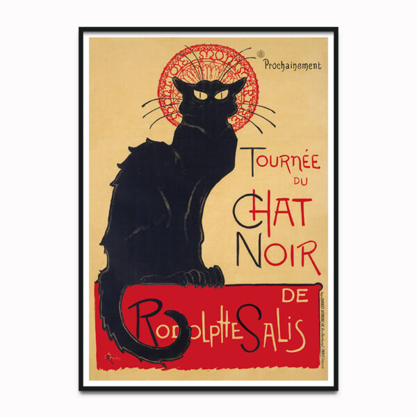 black cat advertising poster