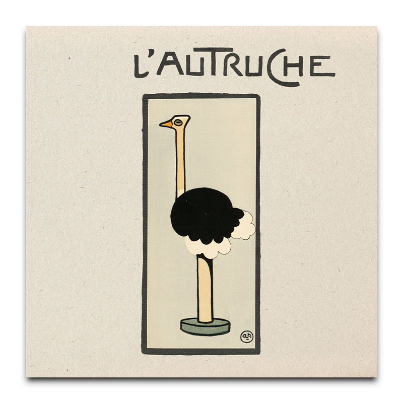 Ostrich poster by André Hellé