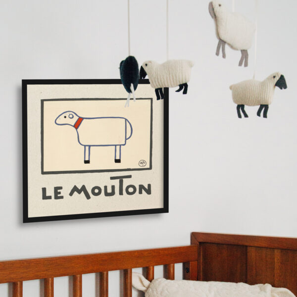 André Hellé Le Mouton kids poster