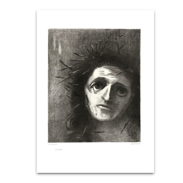 Christ pencil illustration Odilon Redon