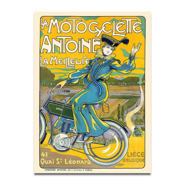 La Motocyclette vintage cycles print