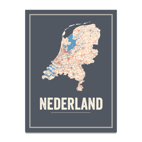 The Netherlands kaart poster