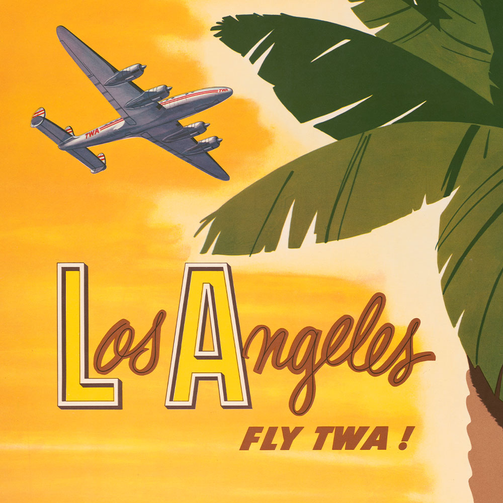 vintage travel poster of LA
