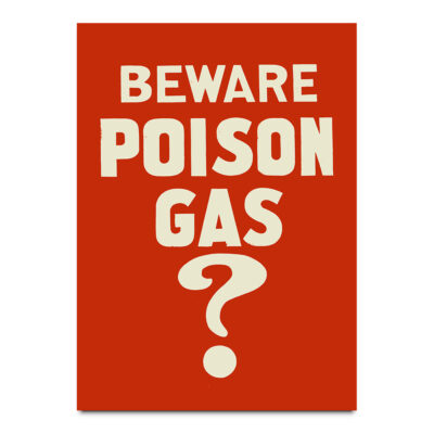 Beware poison gas vintage print
