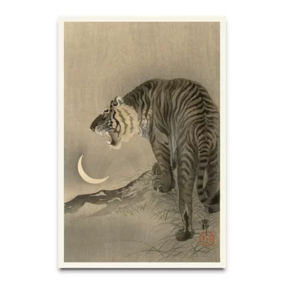 roaring tiger in japanese art