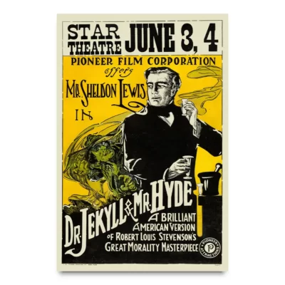 Dr Jekyll & Mr Hyde vintage film poster