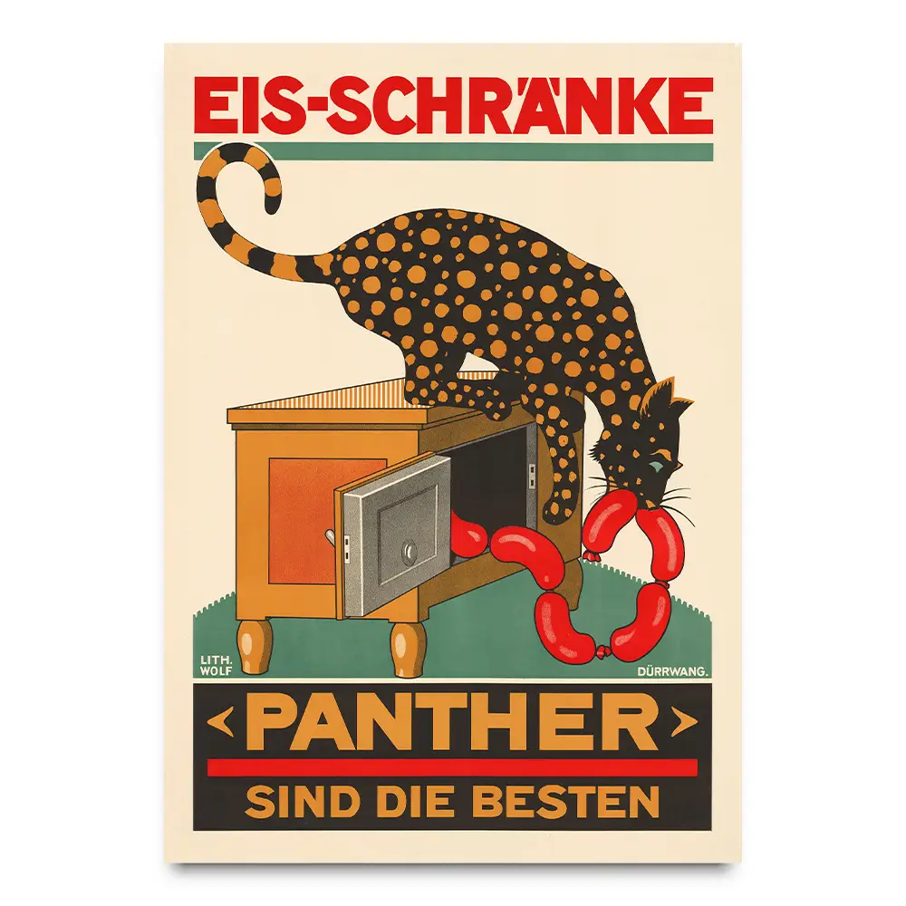 Panther icebox poster - vintage poster
