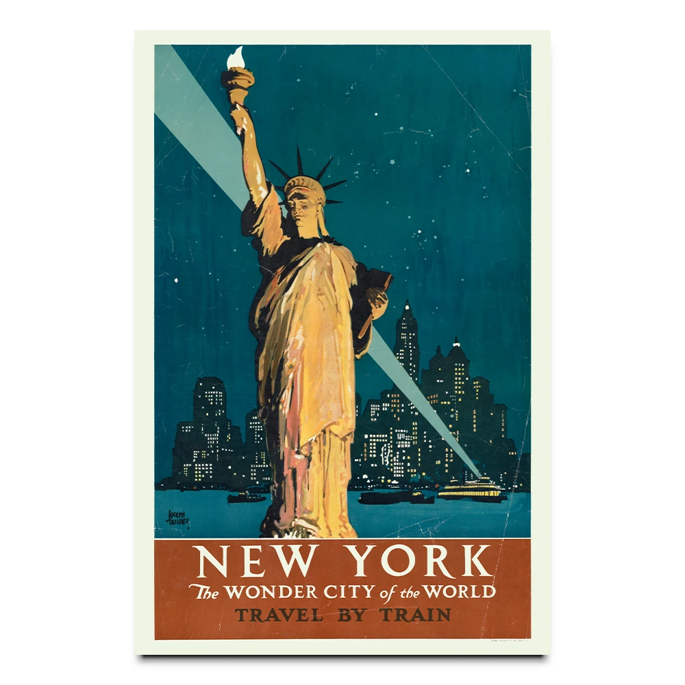 vintage travel poster New York