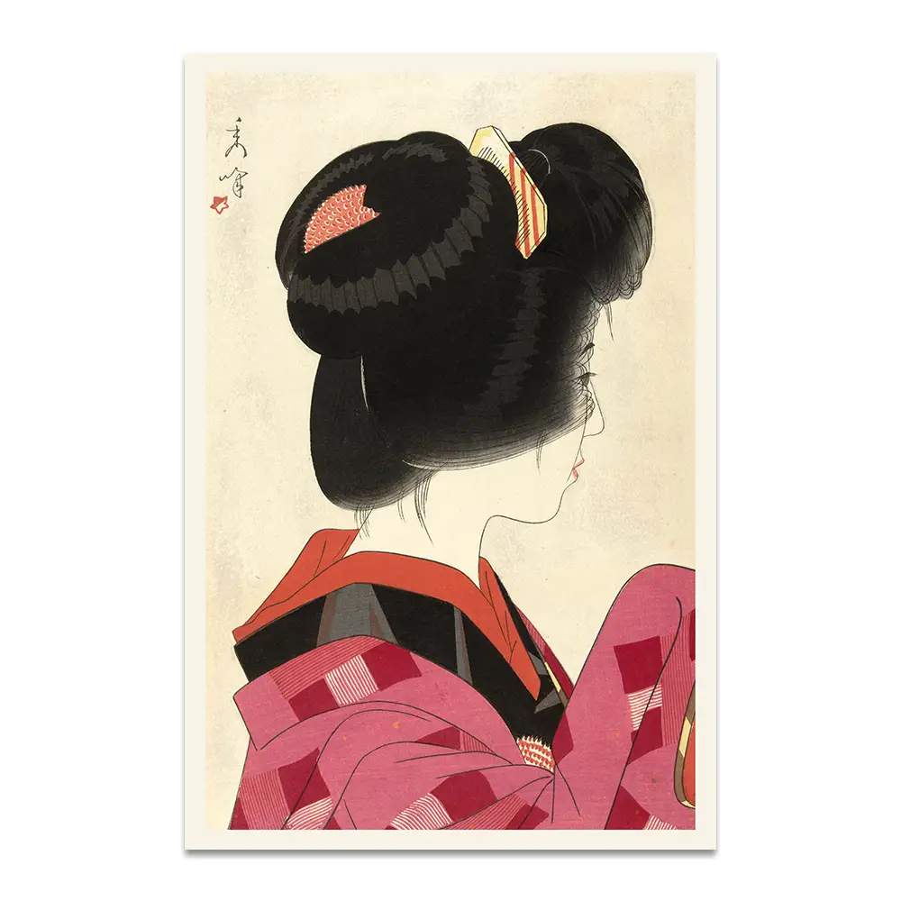 Japanese woman in kimono poster